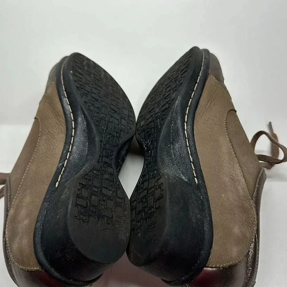 Dansko Lace Up Leather Clogs Shoes Brown Tan Size 37 6.5 - 7 - Picture 10 of 14